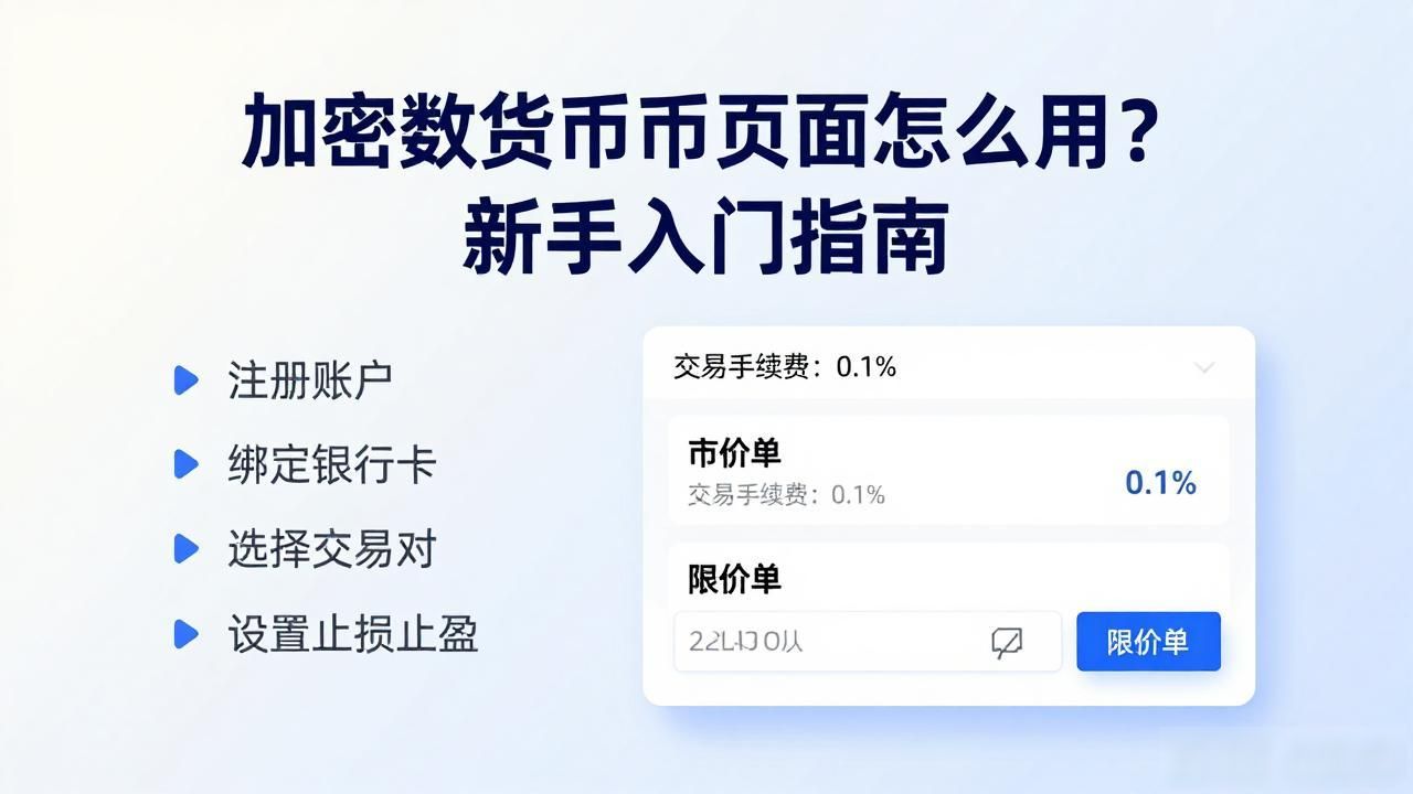 加密数字货币页面怎么用？新手入门指南