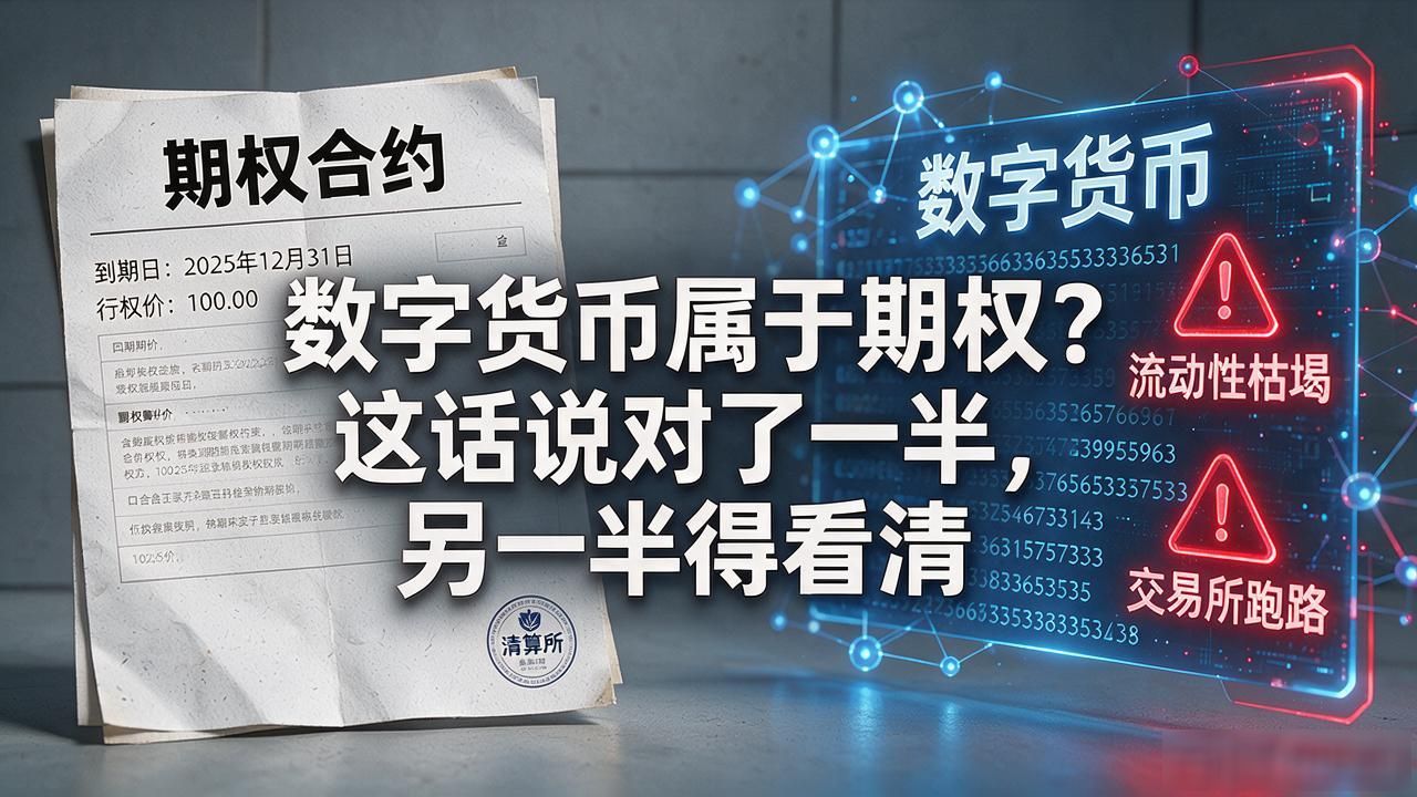 数字货币属于期权？这话说对了一半，另一半得看清