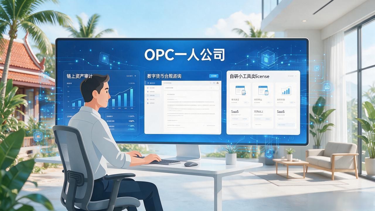 一个人做数字货币，OPC一人公司怎么注册、怎么运营、怎么避坑