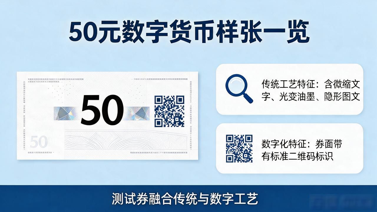 50元数字货币样张有哪些？一文看懂测试券样貌