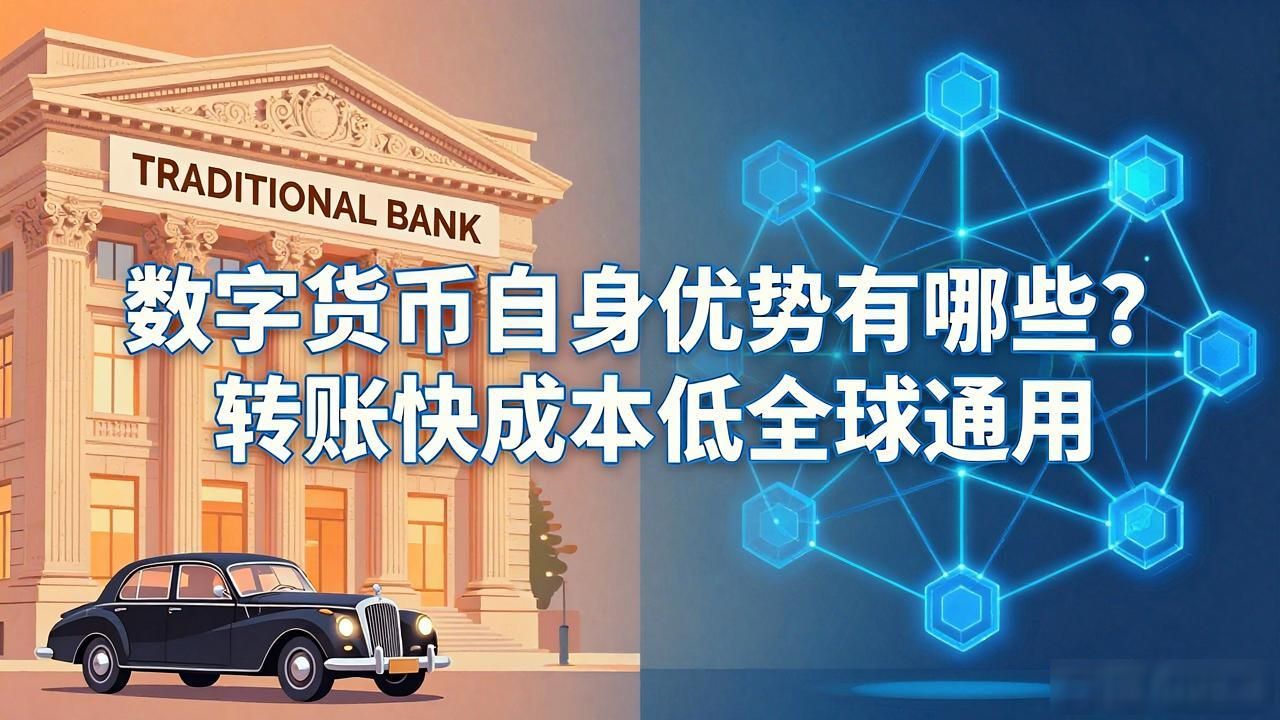 数字货币自身优势有哪些？转账快成本低全球通用