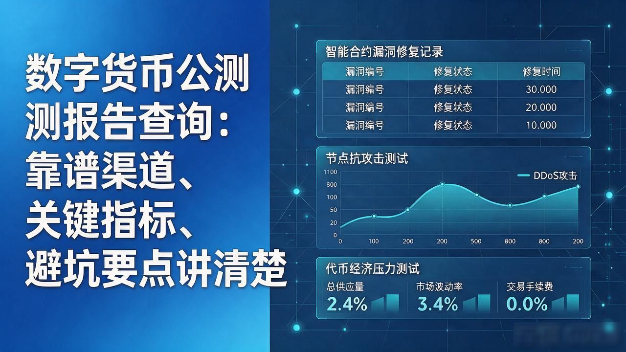 数字货币公测报告查询：靠谱渠道、关键指标、避坑要点讲清楚