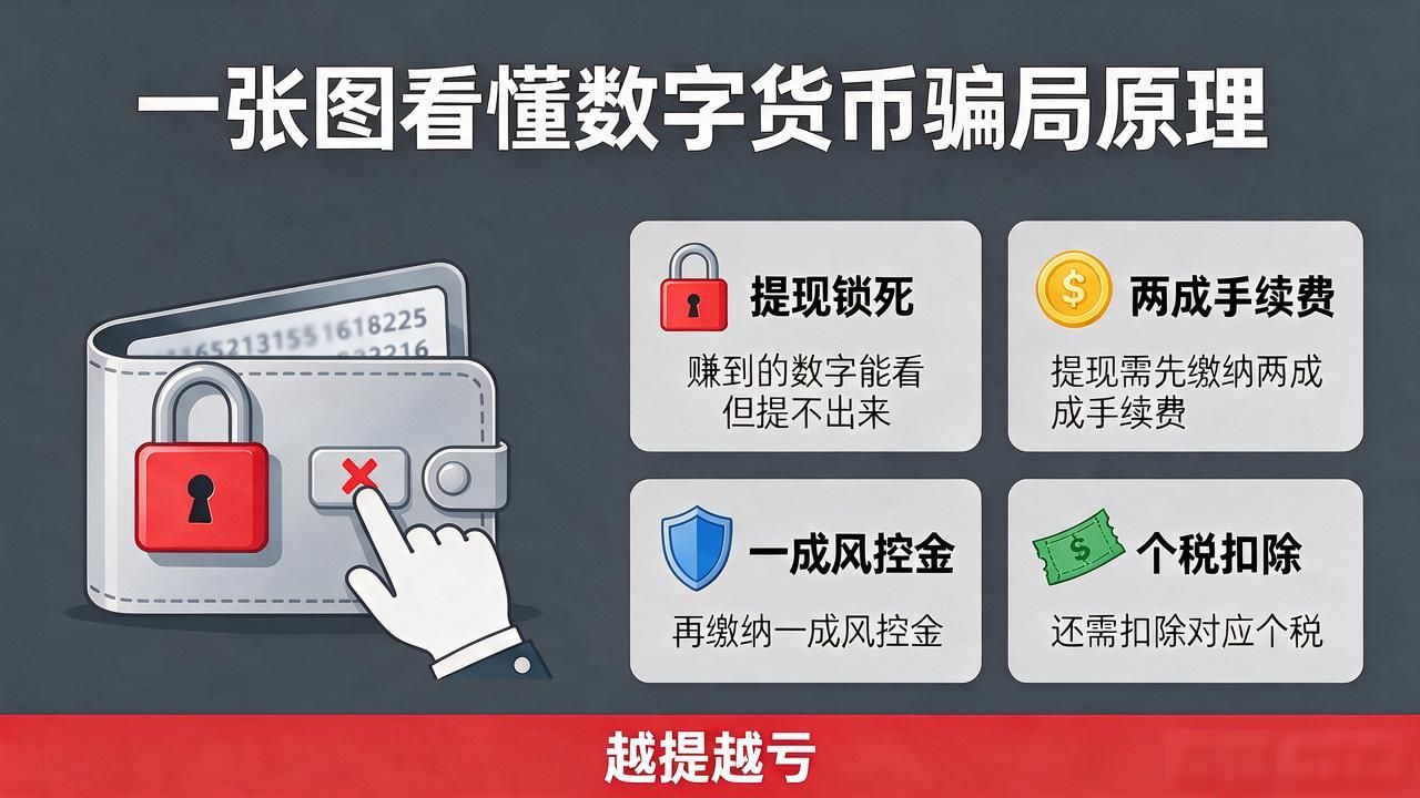 一张图看懂数字货币骗局原理，四步看穿资金被卷走的全过程