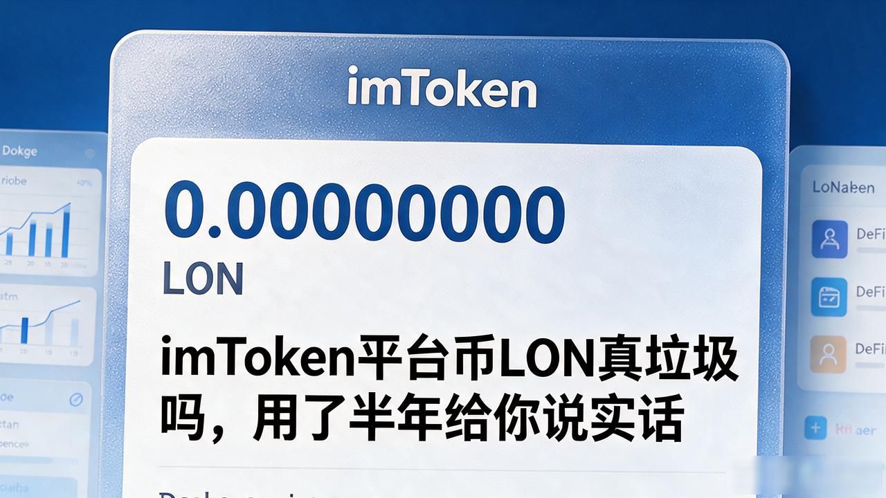 imToken平台币LON真垃圾吗，用了半年给你说实话