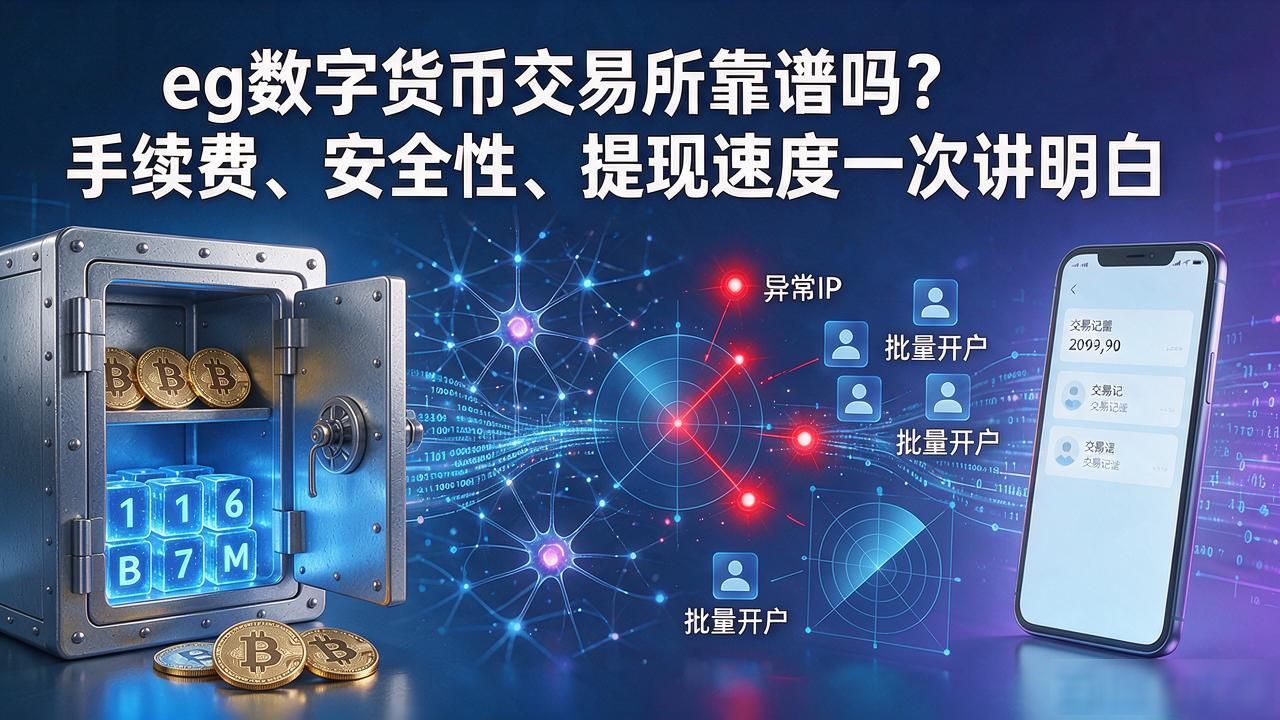 eg数字货币交易所靠谱吗？手续费、安全性、提现速度一次讲明白